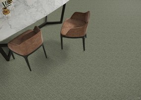 ITC, Koberec metráž Velveti 6963, na mieru, šíře 4m, zelená, twinback (filc+juta), obchodné priestory