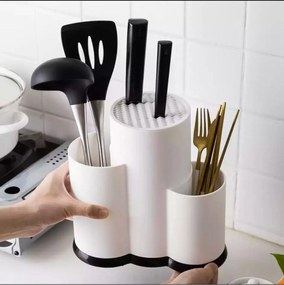 Kuchyňský organizér MODERN KITCHEN LILY na kuchyňské náčiní bílý