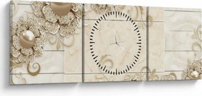 Obraz - Dekoratívny motív (s hodinami) (90x30 cm)