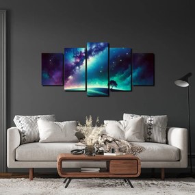 5-dielny obraz strom života pod hviezdami