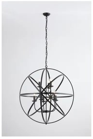 Searchlight 2478-8BK - Závesný luster ORBIT na reťazi 8xE14/60W/230V čierny