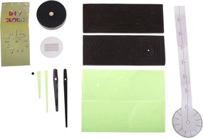 KIK Dizajnové 3D nalepovacie hodiny fluorescenčná 50 - 60cm, KX7442