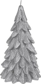 Vianočná sviečka Stromček v striebornej farbe 12 cm