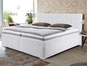 Posteľ Fendi 180x200 cm, svetlo šedá látka