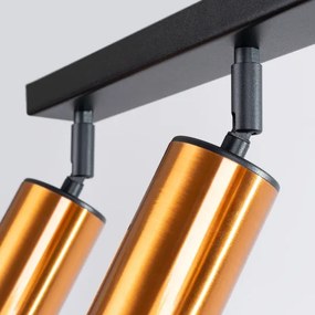 Sollux SL.1376 - Bodové svietidlo WINX 3xGU10/10W/230V čierna/meď