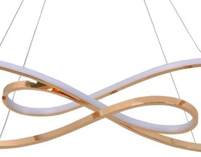 LED Luster na lanku ZUMBA LED/50W/230V zlatá