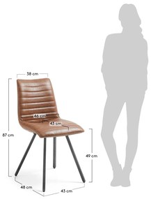 Hnedá stolička Trass 87 × 60 × 46 cm LA FORMA