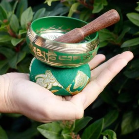 Mini tibetská miska zelená