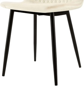 Stolička Giverny zamat - krémová