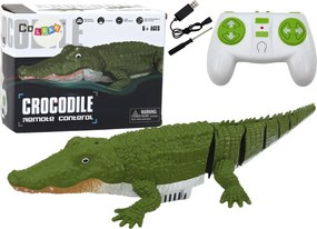 LEAN Toys Diaľkovo ovládaný plávajúci krokodíl do vody