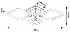 Rabalux 71006 - LED stmievateľné stropné svietidlo SOTIRIS LED/47W/230V + diaľkové ovládanie