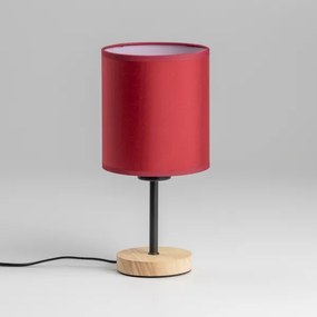 Brilagi - Stolná lampa NUBILA WOOD 1xE27/25W/230V dub/pompejská červená