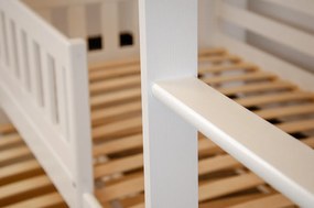 Poschodová posteľ s prístelkou Blanka 80 x 200 cm - biela