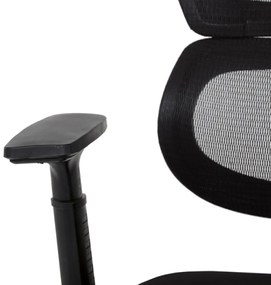 Kancelárska ergonomická stolička GRANT - sieť, látka, čierna