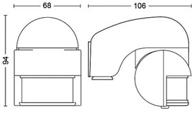Philips 1747631PN - Vonkajší senzor pohybu VIRGINIA IP44 biela