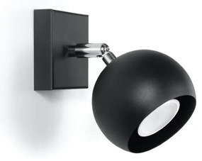 Bodové svietidlo Oculare, 1x čierne kovové tienidlo, (možnosť polohovania)