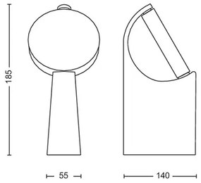Philips - LED Vonkajšia lampa MIMOSA LED/7W/230V 2700K IP44