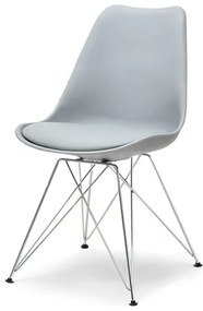 Stolička Large Rod (sivá + chrómová). Vlastná spoľahlivá doprava až k Vám domov. 1111124