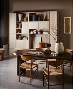 Modulárna knižnica v dekore duba v prírodnej farbe 77x199 cm Modulair – vtwonen