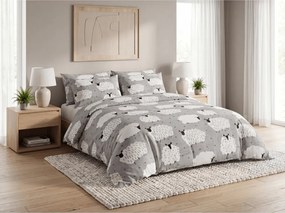 Bavlnené obliečky SHEEP POLY sivé Rozmer obliečky: 70 x 90 cm | 140 x 200 cm