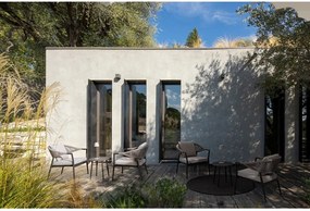 Kaki/taupe hliníková záhradná lounge súprava pre 2 Millor – Bizzotto