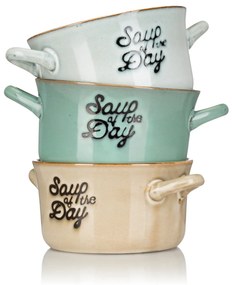 Kameninová miska na polievku Soup 500 ml zelená