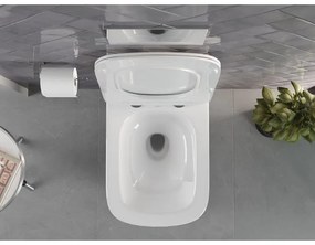Mexen Vivo, závesná WC misa 555x370x335 mm, Rimless Tornádo, biela lesklá, 3361XX00T
