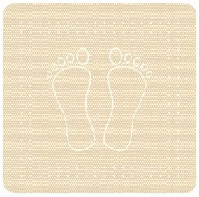 Kleine Wolke Foot protiskluzová podložka do vany pískově hnědá 36x72 cm 4388226005