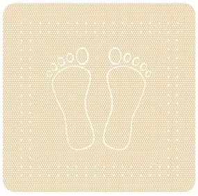 Protiskluzová podložka do vany Kleine Wolke Foot pískově hnědá 36x72 cm 4388226005