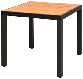 Záhradný stôl, hnedý 80x80x74 cm, hliník a WPC 42793
