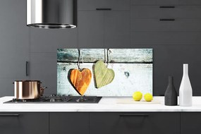 Nástenný panel  Srdce drevo umenie 100x50 cm