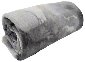 Sivá fleecová deka 150x200 cm Marble – JAHU collections