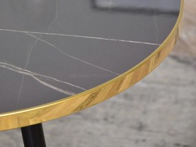 Set 2 konferenčných stolíkov Zoya Zest S (mramor grafit + zlatá + čierna). Vlastná spoľahlivá doprava až k Vám domov. 1111892