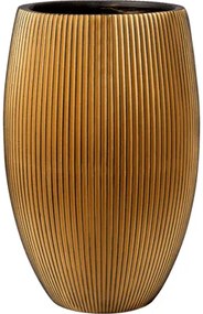 Kvetináč Capi Nature Groove Vase elegant deluxe čierny/zlatý 50x73 cm