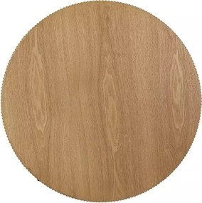 Kávový stolík Corbi 80 cm do obývačky - dub / čierny mat
