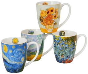 Porcelánový hrnček Van Gogh 350 ml sada 4ks