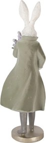 Decorative Figurine Rabbit 17x15x53 Cm White Plastic - 17*15*53 cm