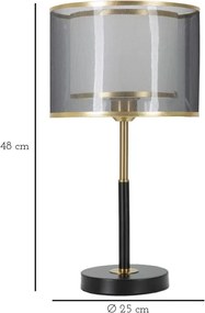 Stolná lampa Levels 48 cm sivá