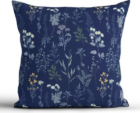 Bavlnená obliečka na vankúš Renforcé 40 × 40 cm - Bianca tmavo modrá