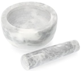 Mažiar MARBLE mramorový, sivý 812021