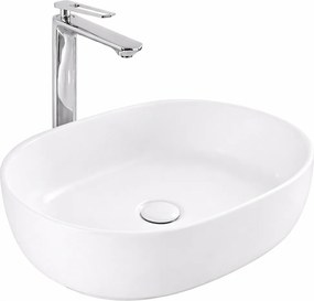 LIGNANO || Umývadlo na dosku, keramika, biela, oválna