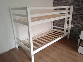 Detská poschodová posteľ BARČA 200x90 cm - biela