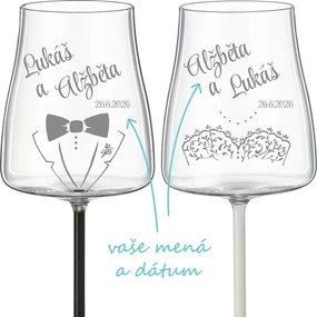 Svadobné poháre na víno Wedding 2 ks
