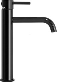 Rea Lungo, vysoká umývadlová batéria h-280, čierna lesklá, REA-B0662