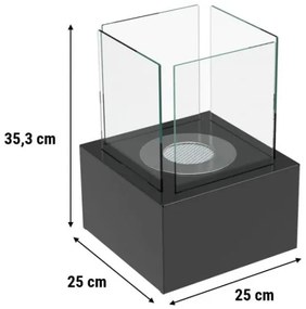 Kratki TANGO2/CZARNY/TUV - BIO krb TANGO2 35,3x25 cm 1kW čierna