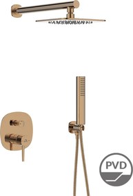 Laveo Sprchový komplet Pola + BOX s podomietkovou batériou - BAP_801P, ružové zlato lesk