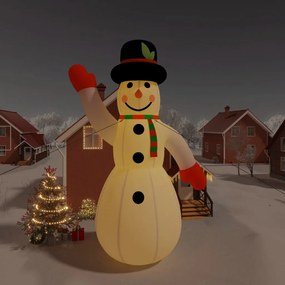 Nafukovací vianočný snehuliak s LED 1000 cm 345282