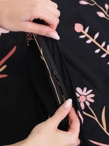 Predĺžené bavlnené obliečky Renforcé – Vlčie maky čierne