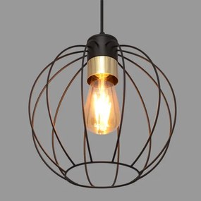 Luster na lanku STARLIGHT 1xE27/15W/230V čierna/zlatá