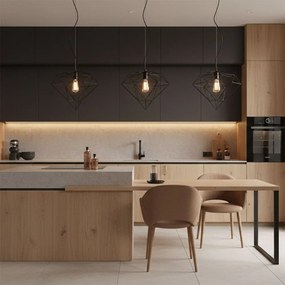 Toolight - Závesná lampa 1xE27 DIAMENT 392197, čierna, OSW-08570